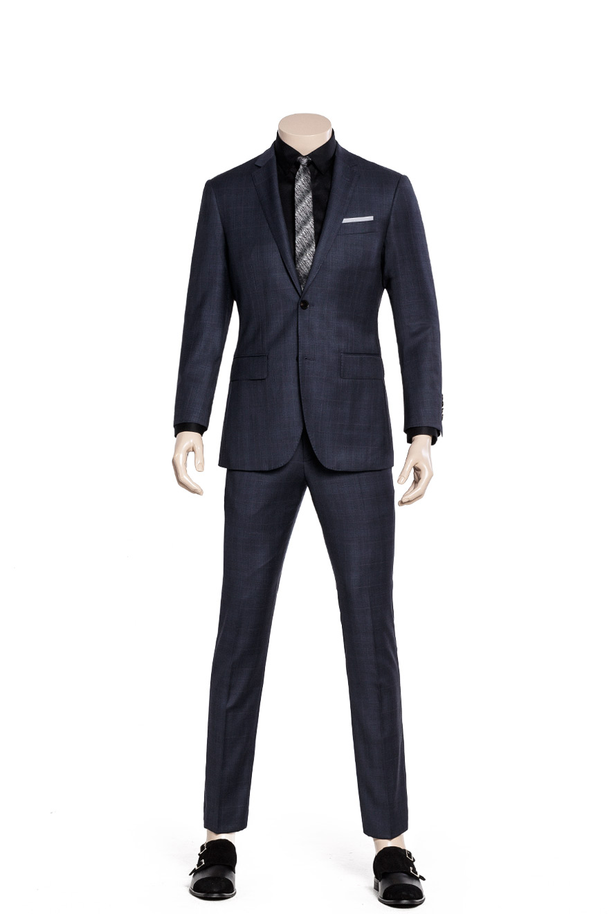 蓝灰色商务套西