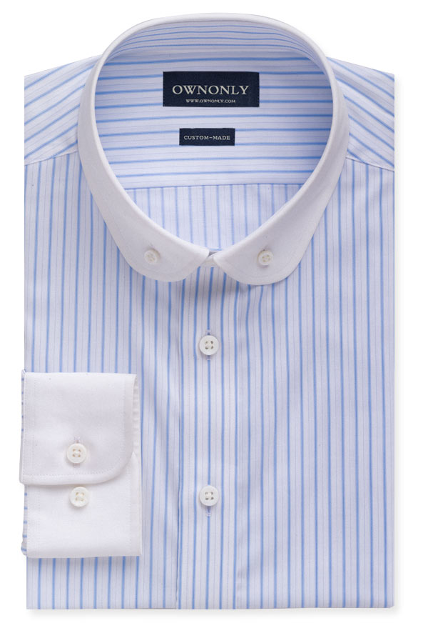 商务YORK蓝白条纹衬衫