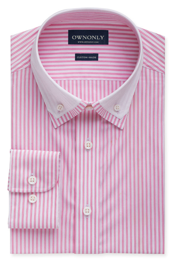 粉色条纹商务衬衫