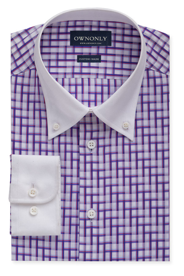 紫色格纹衬衫