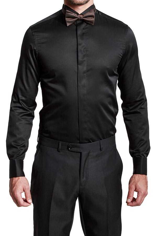 黑色纯棉礼服衬衫