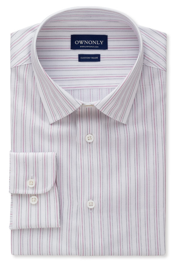 浅紫色条纹衬衫