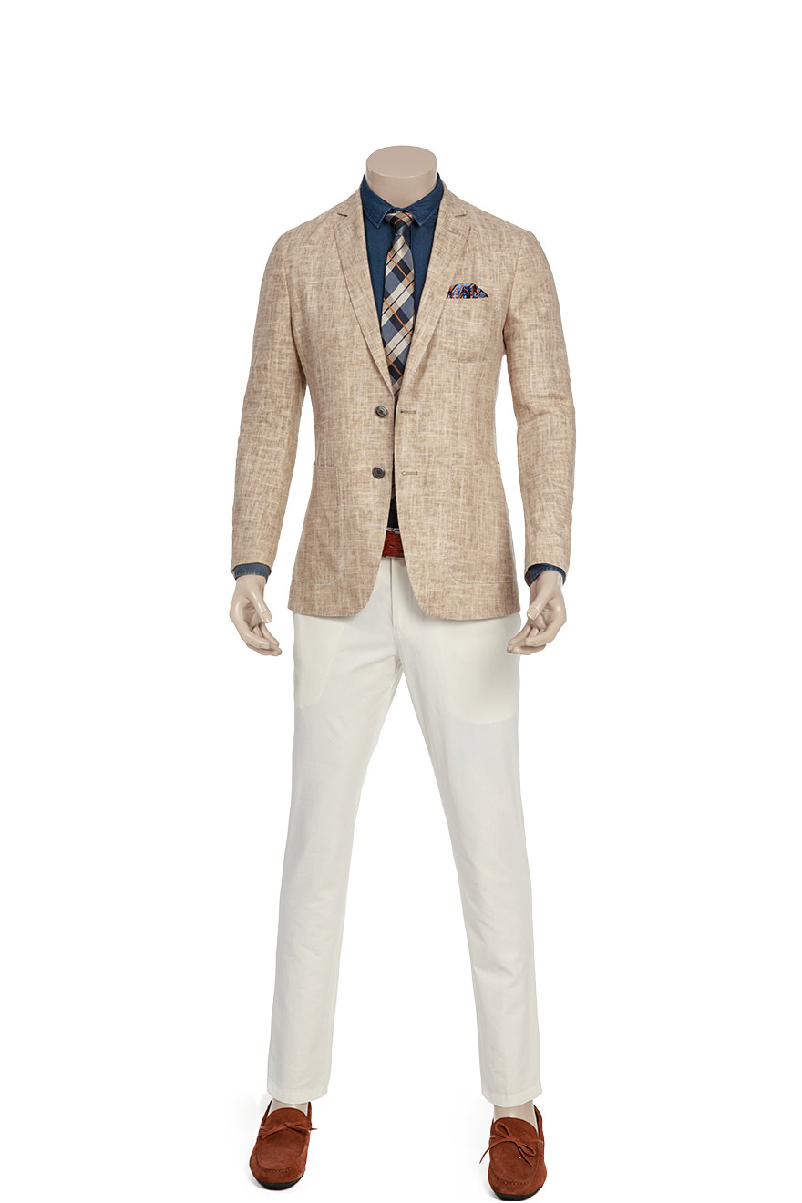 米黄色时尚休闲单西