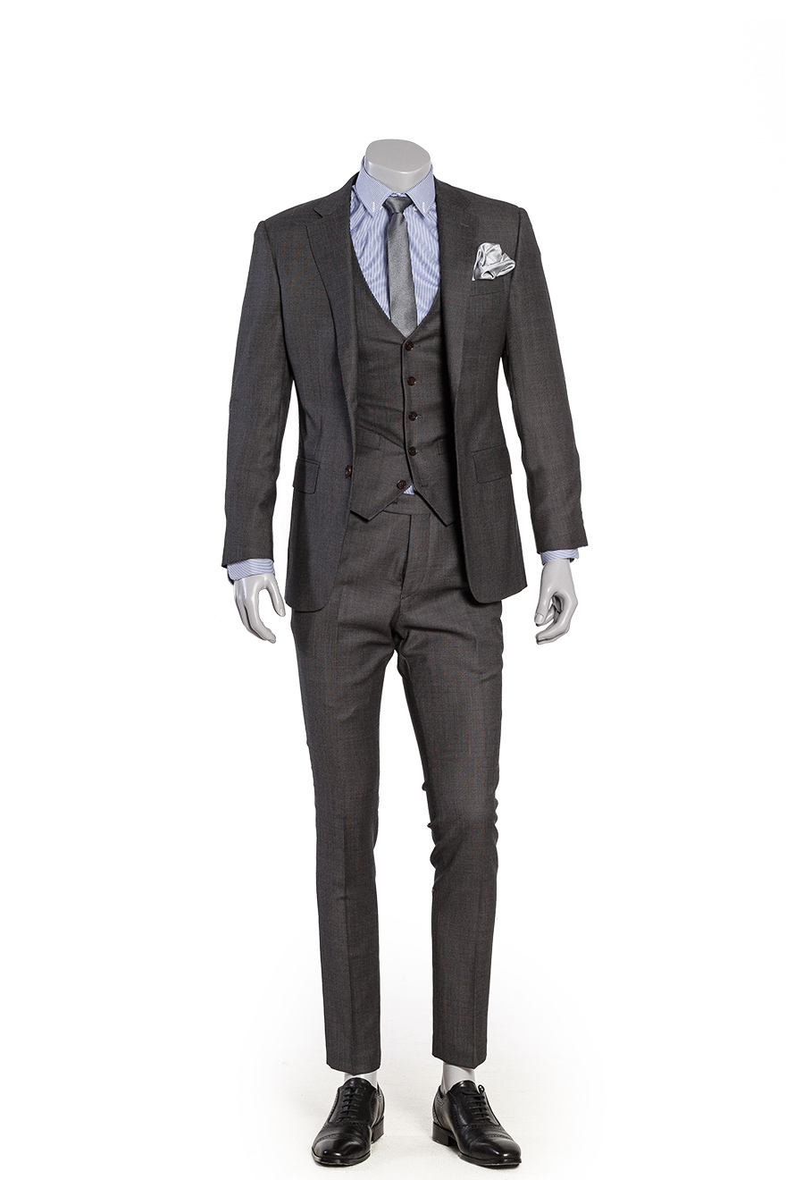 深灰色三件套
