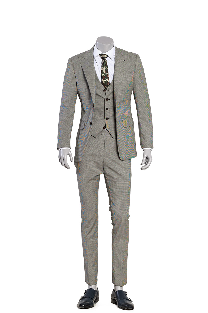 千鸟格纹三件套